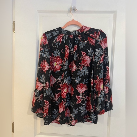 LOFT Floral Garden Bell Sleeve Blouse - Picture 9 of 9